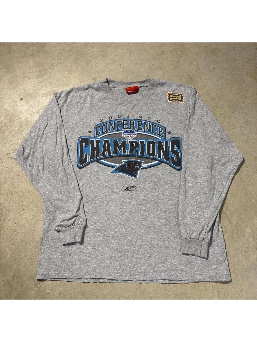 Vintage Y2K Carolina Panthers Reebok Shirt Men's Large 2003 NFC Champions